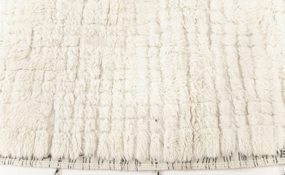 Doris Leslie Blau Collection Tribal Style Moroccan White, Gray Wool Rug N12184