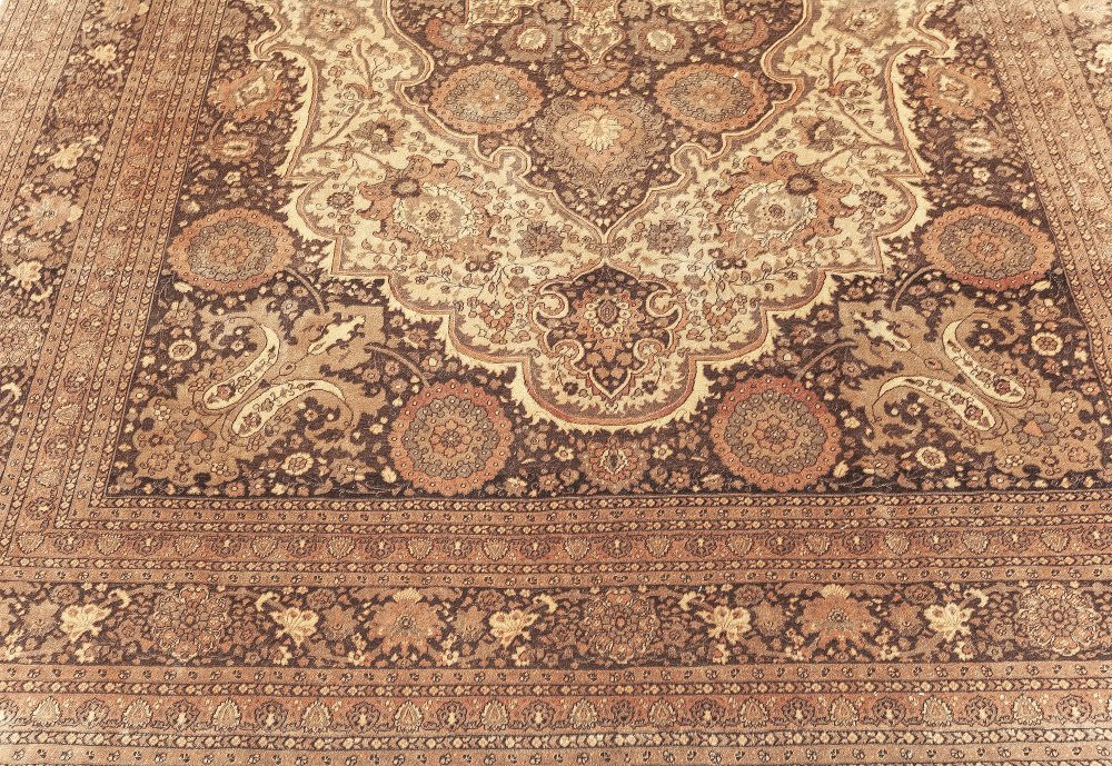 Persian Tabriz Hand-Knotted Wool Rug BB7626
