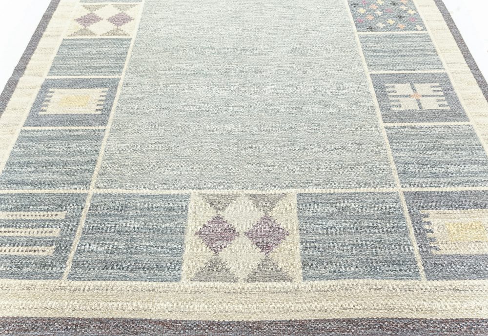 Handmade Vintage Swedish Flat Weave Rug BB7630