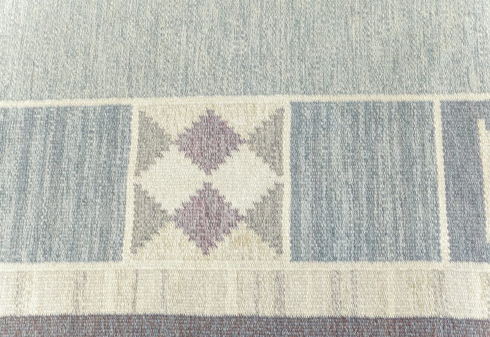 Handmade Vintage Swedish Flat Weave Rug BB7630