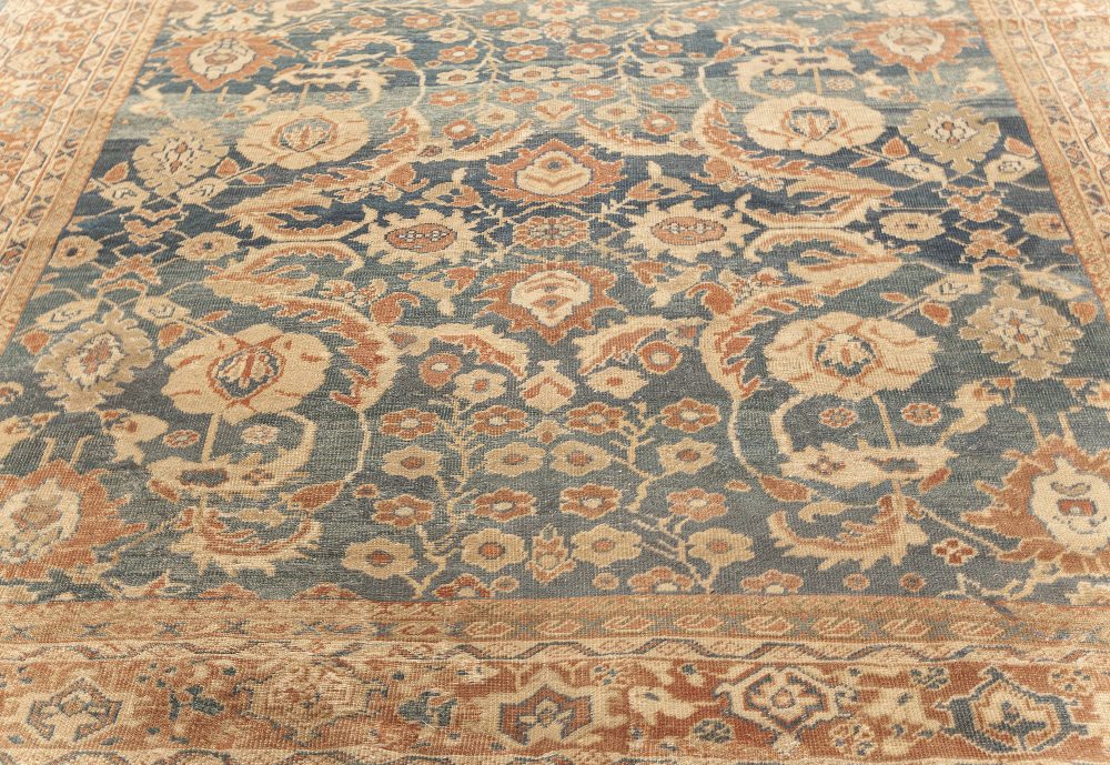 High-quality Persian Sultanabad Beige, Blue, Red Handmade Wool Rug BB7633