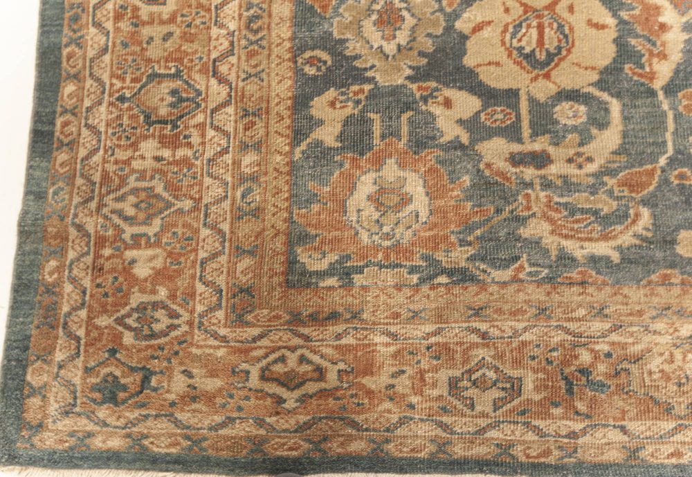 High-quality Persian Sultanabad Beige, Blue, Red Handmade Wool Rug BB7633