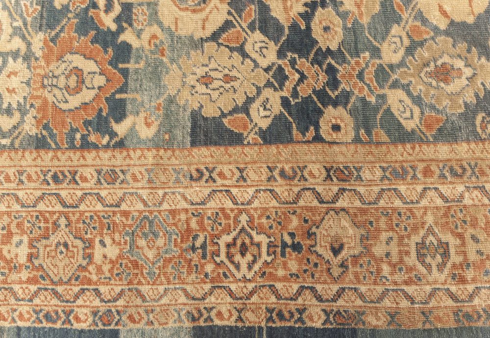 High-quality Persian Sultanabad Beige, Blue, Red Handmade Wool Rug BB7633