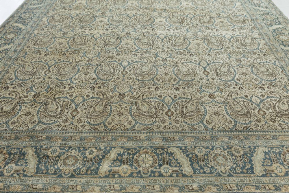 Authentic Persian Tabriz Rug in Beige, Blue, Brown, Gray BB7635