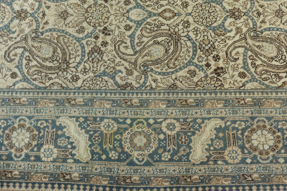 Authentic Persian Tabriz Rug in Beige, Blue, Brown, Gray BB7635