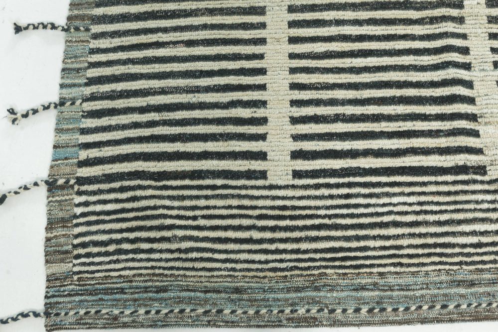 Doris Leslie Blau Collection Modern Cubist Beige, Black Rug N12210