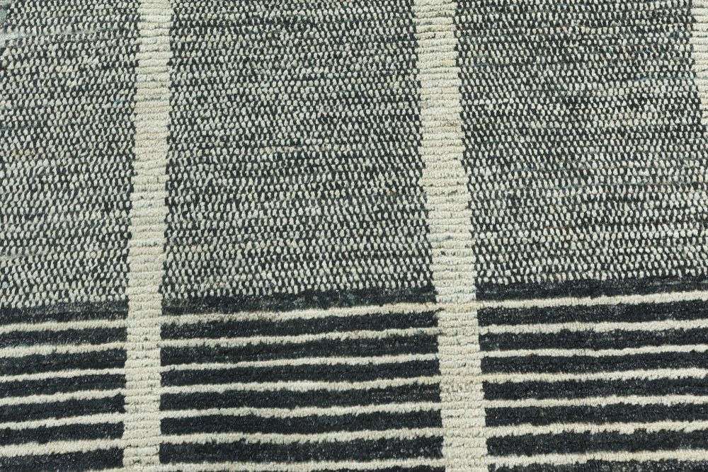 Doris Leslie Blau Collection Modern Cubist Beige, Black Rug N12210