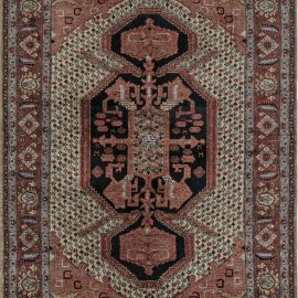 Vintage Floral Ivory Beige Hand-Knotted Silk Rug BB7623