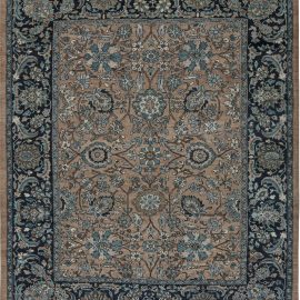 Antique Sultanabad Persian Allover Floral Warm Tan Hand-Knotted Wool Rug – Circa 1920 (Size Adjusted) BB7637