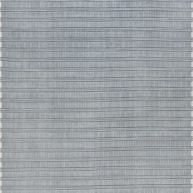 Dhurrie Modern Geometric Stripe Light Gray Hand-Knotted Wool Rug “Portico” N12212