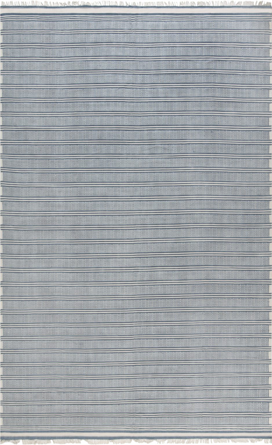 Doris Leslie Blau Collection Large Traditional Style Modern Blue Dhurrie Rug N12212