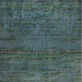 Doris Leslie Blau Collection Water Lily Pond Hand Knotted Silk Rug N12196