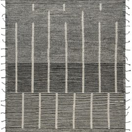 Doris Leslie Blau Collection Modern Cubist Beige, Black Rug N12210