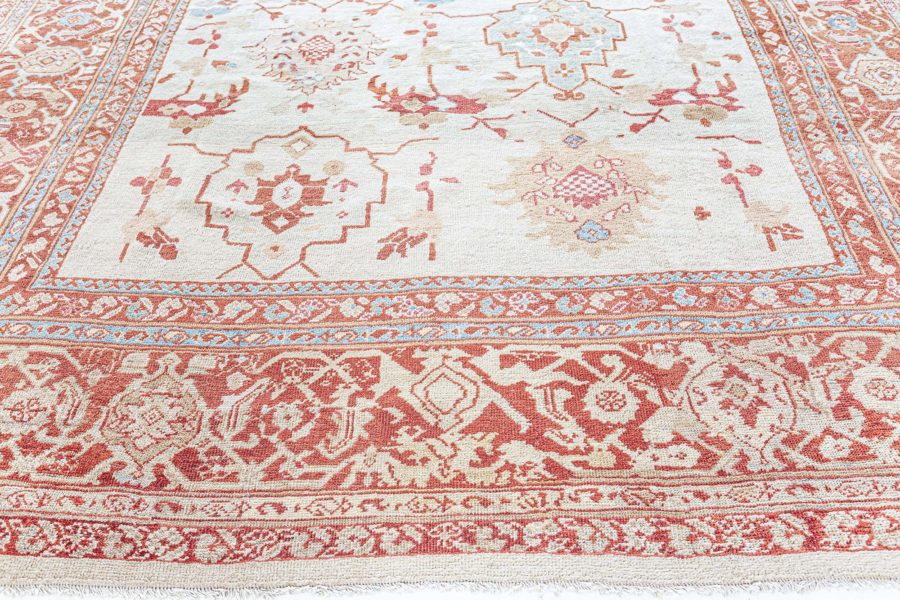 Authentic Persian Sultanabad Rug in Beige, Brown, Green, Red BB7642