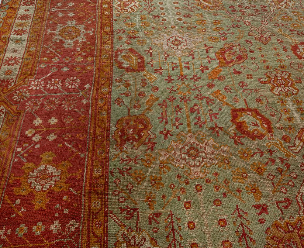 Handmade Antique Decorative Turkish Oushak Rug BB7644