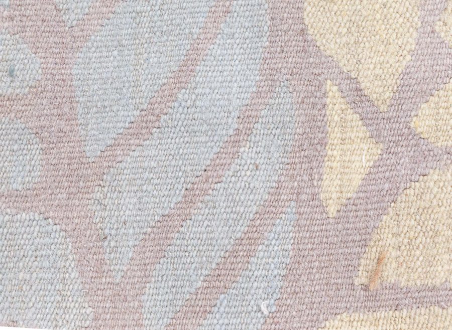 Doris Leslie Blau Collection Modern Style Leaves Design Flat Weave Aubusson Rug N12232