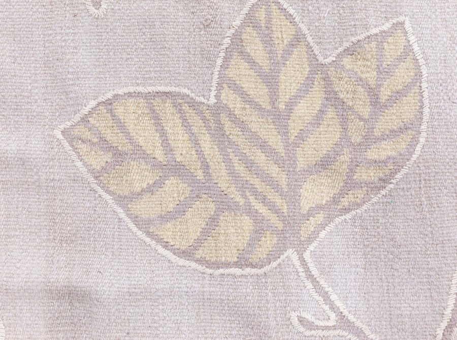 Doris Leslie Blau Collection Modern Style Leaves Design Flat Weave Aubusson Rug N12232
