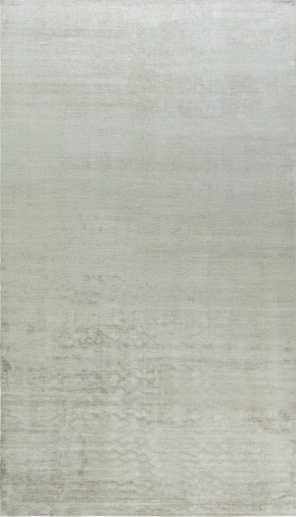 Doris Leslie Blau Collection Contemporary Solid Beige Handmade Silk, Wool Rug N12228