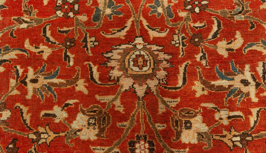 Fine Antique Persian Sultanabad Rug in Beige, Blue, Brown, Green, Pink, and Red BB7651