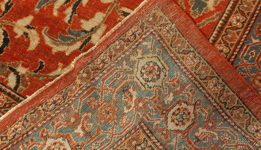 Fine Antique Persian Sultanabad Rug in Beige, Blue, Brown, Green, Pink, and Red BB7651