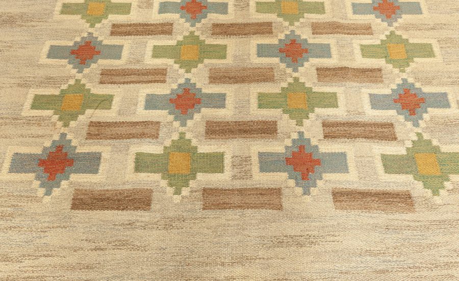 Vintage Swedish Flat Weave Rug by Judith Johannsson BB7653