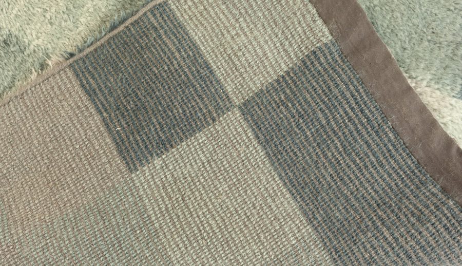 Doris Leslie Blau Collection Contemporary Geometric Shaggy Wool Rug N12246