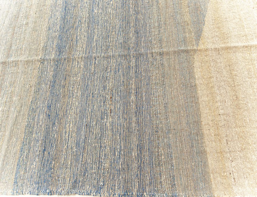 Doris Leslie Blau Collection Modern Kilim Rug in Beige, Blue, Gray N12277