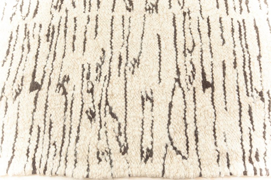 Doris Leslie Blau Collection Modern River-Dance Beige Black Mohair Carpet N12279