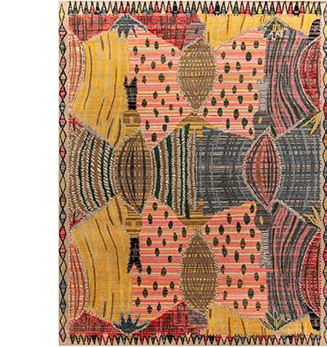 Contemporary Patchwork Rug N12290
