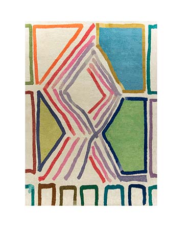 Modern Brushstroke Rug N12295