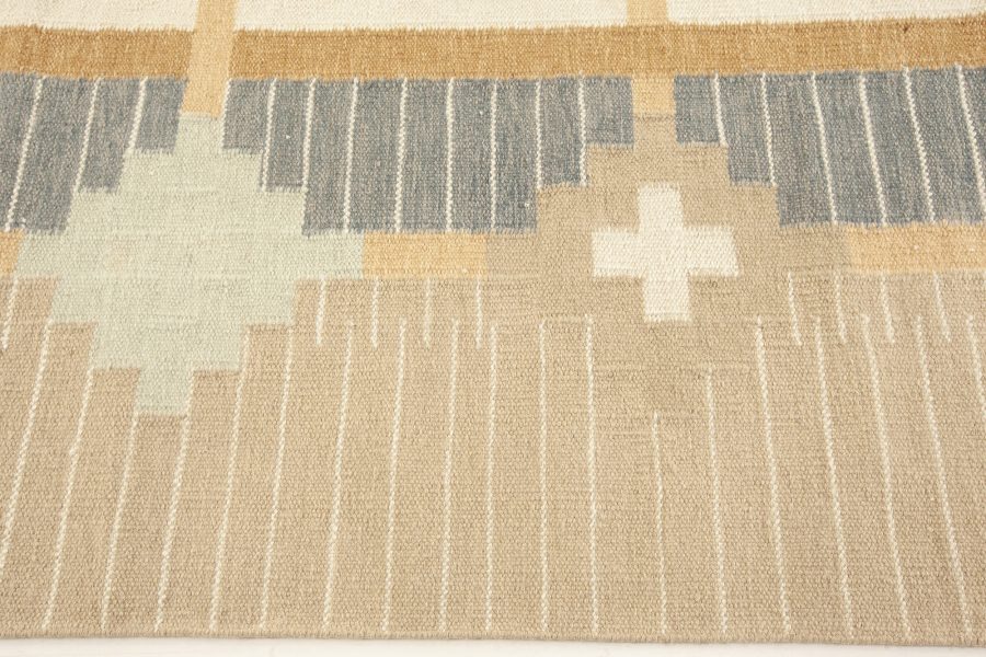 Contemporary Scandinavian Rug with Midcentury Style Design N12285