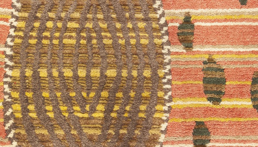 Contemporary Patchwork Style Textural Wool Rug N12290