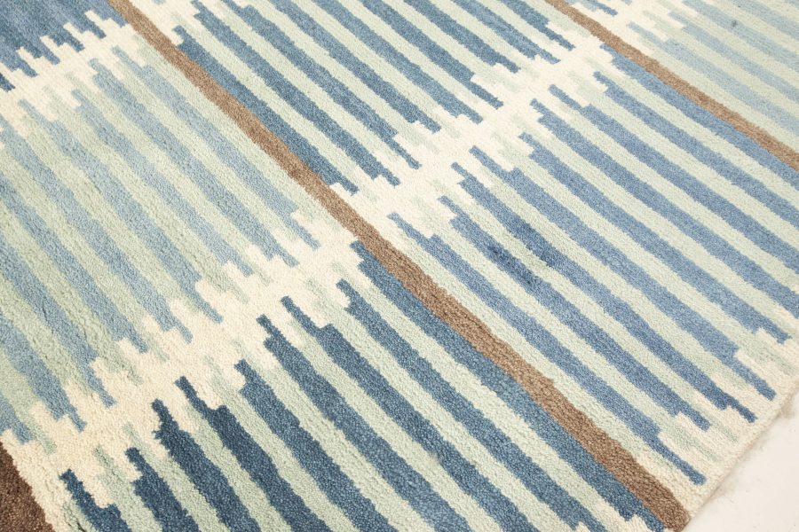 New Swedish Style Wool Cut-Pile Rug N12313