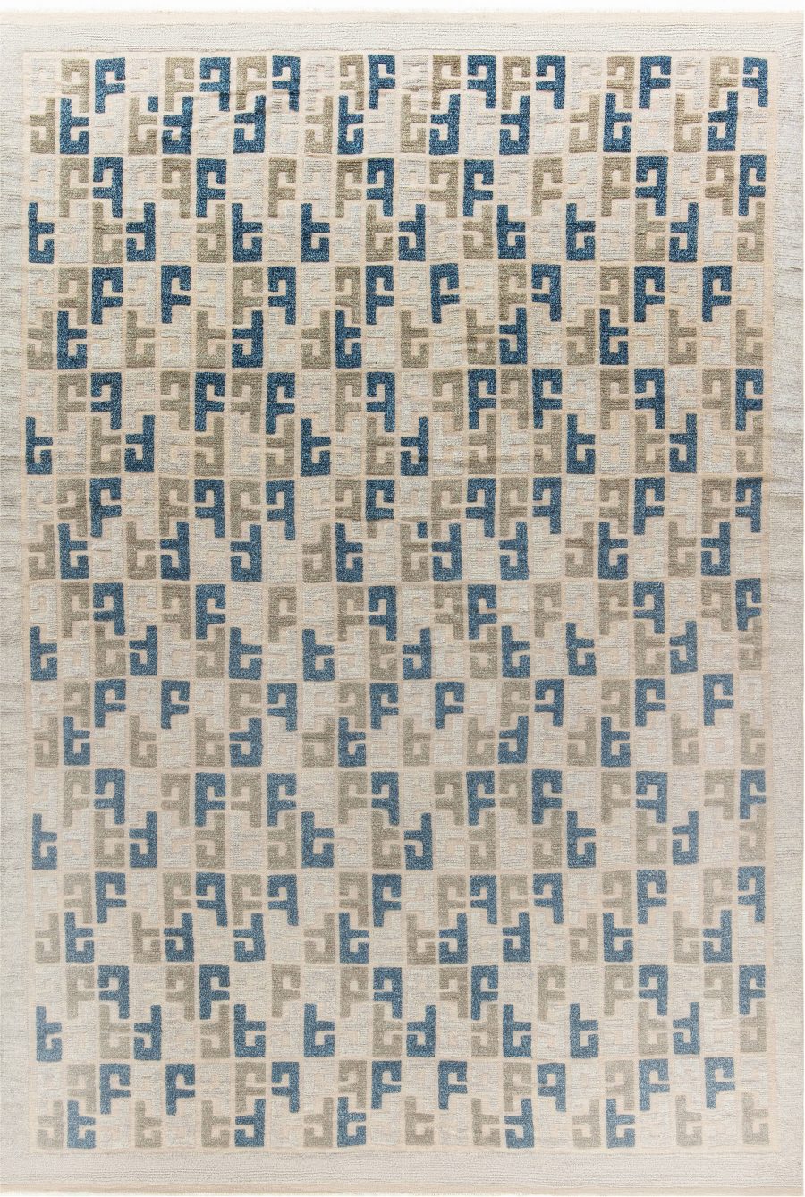 Modern Swedish Style Wool Rug 