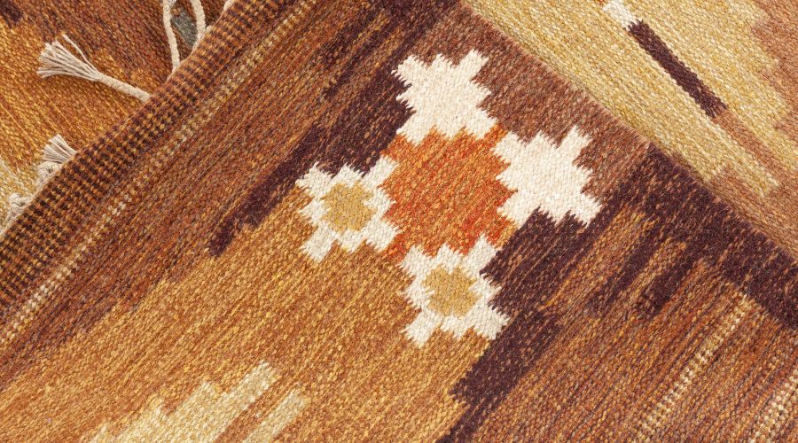 Vintage Swedish Rug By Ingegerd Silow BB7677