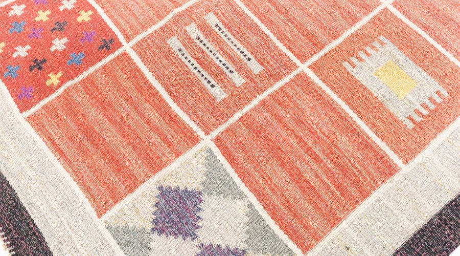 MID-CENTURY SWEDISH RÖLAKAN RUG BY RAKEL CARLANDER (RC) BB7693