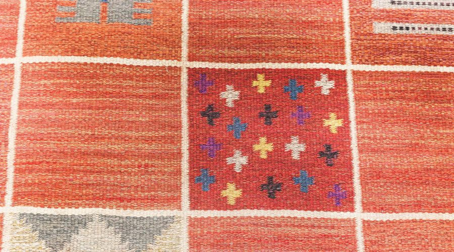 MID-CENTURY SWEDISH RÖLAKAN RUG BY RAKEL CARLANDER (RC) BB7693