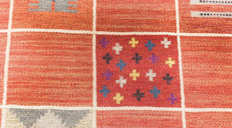 MID-CENTURY SWEDISH RÖLAKAN RUG BY RAKEL CARLANDER (RC) BB7693