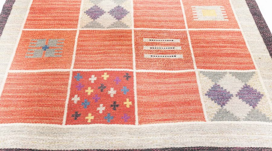 MID-CENTURY SWEDISH RÖLAKAN RUG BY RAKEL CARLANDER (RC) BB7693