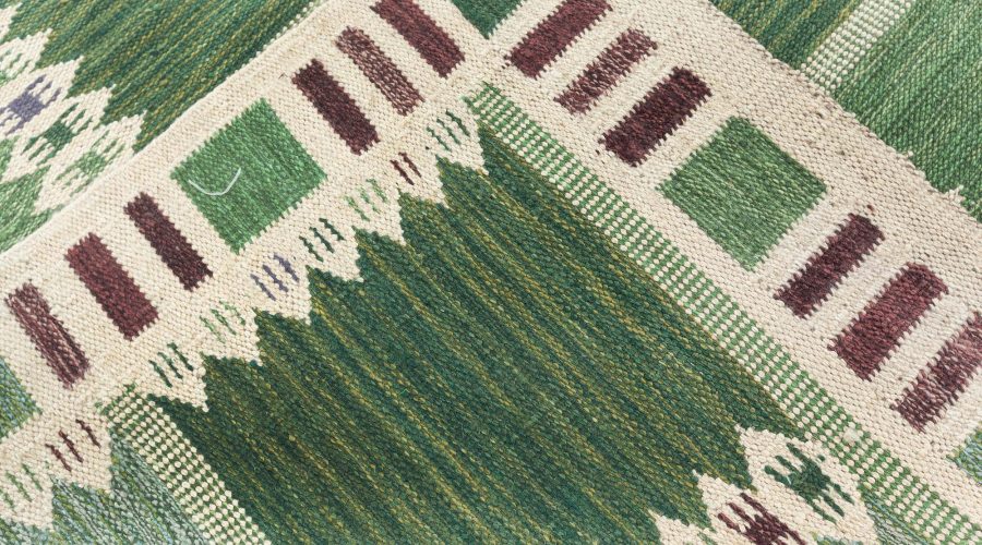 Modern Swedish Inspired Flat Weave Rug N12328