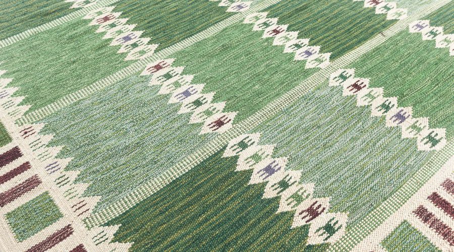 Modern Swedish Inspired Flat Weave Rug N12328