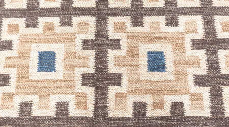 High-quality Swedish Geometric Flat Weave Rug N12329