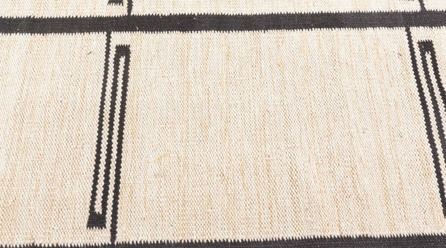 Modern Swedish Geometric Flat weave Rug N12330