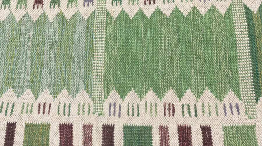 Modern Swedish Inspired Flat Weave Rug N12346