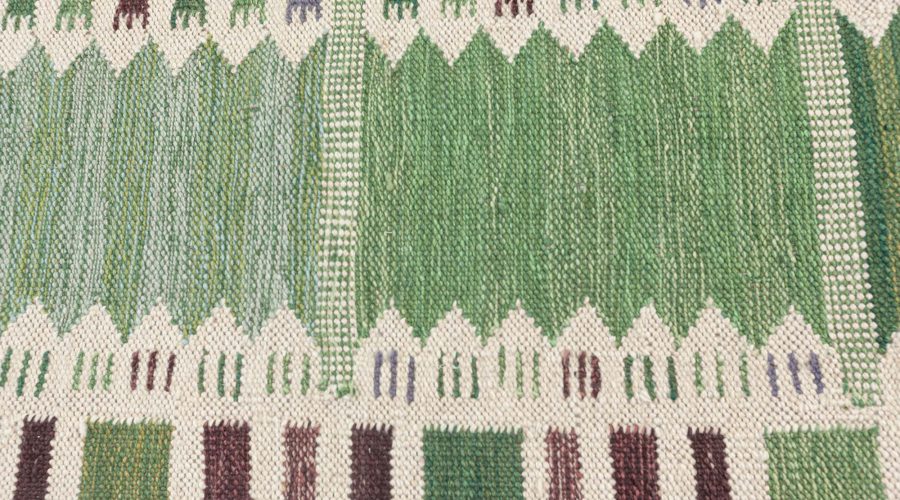 Modern Swedish Inspired Flat Weave Rug N12346