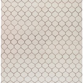 Dhurrie Modern Mesh Lattice Cream Handmade Rug “Maille” N12337