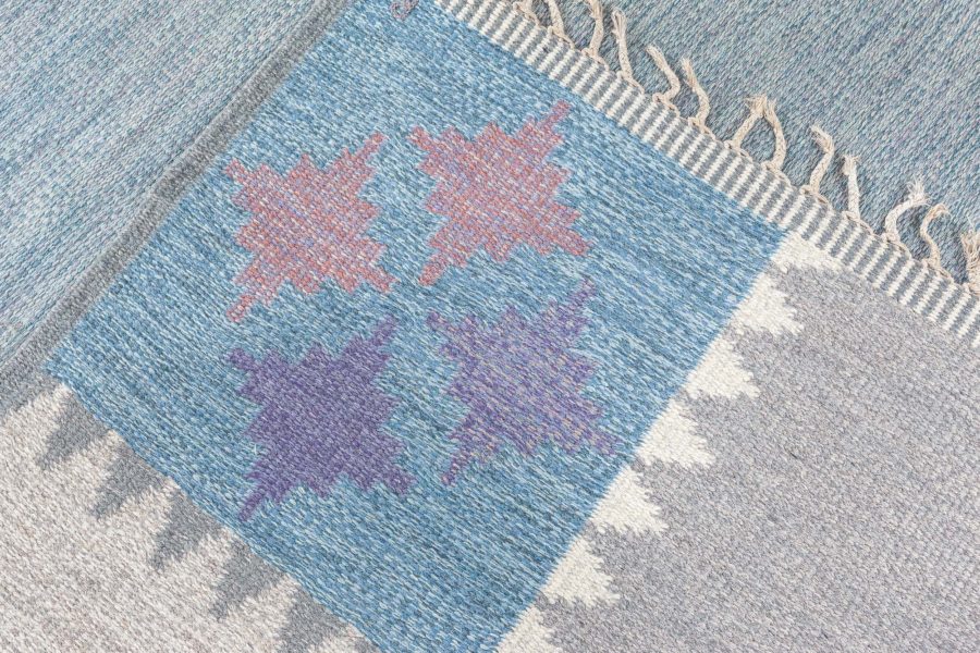 Midcentury Scandinavian Flat Weave Wool Rug BB7753