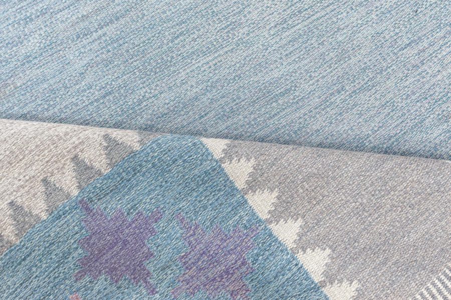 Midcentury Scandinavian Flat Weave Wool Rug BB7753