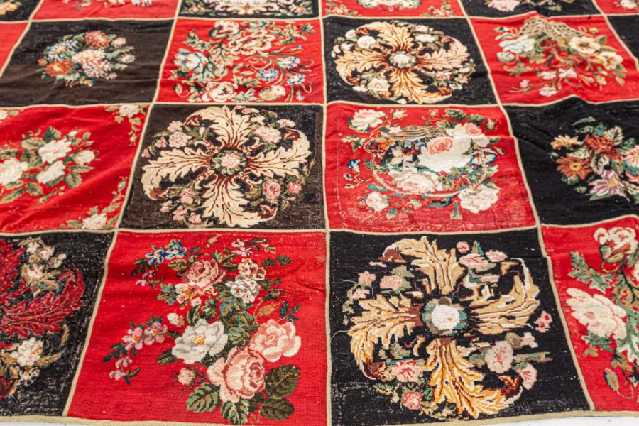 Antique English Needlework Rug BB7768