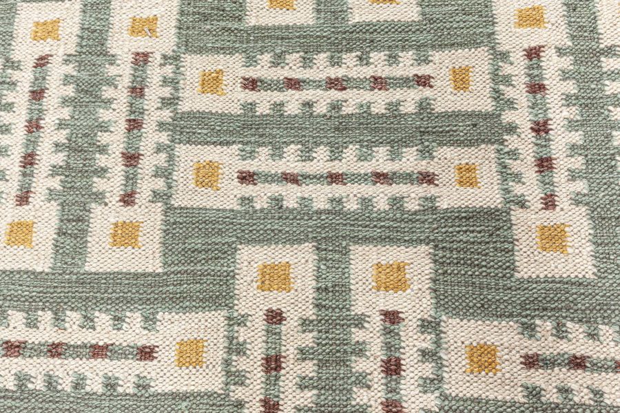 Sage-Green Swedish Rug N12357